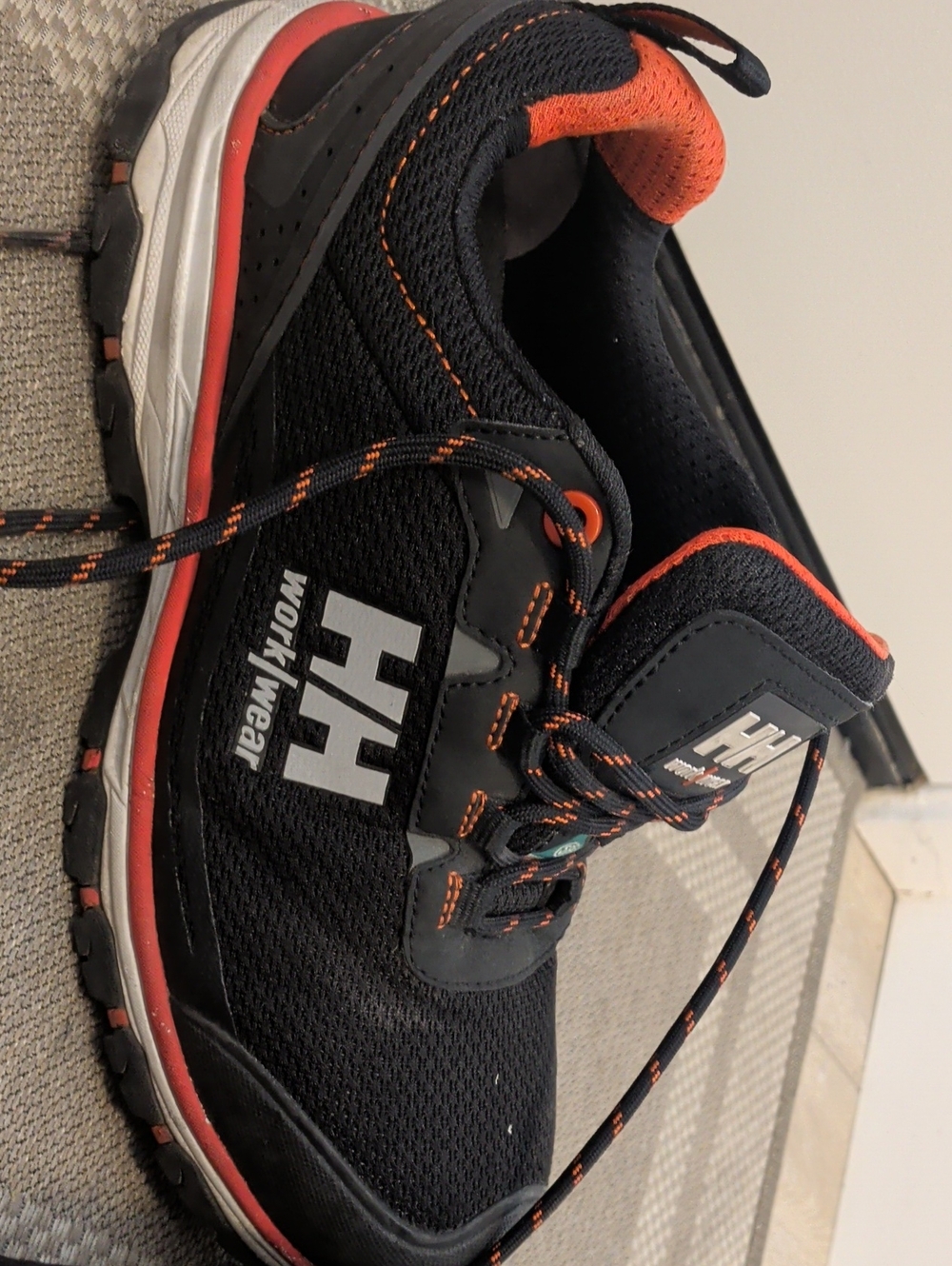 Helly Hansen Men's Black and Orange Athletic Work Shoe